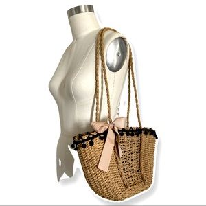 Straw Purse with Tassel